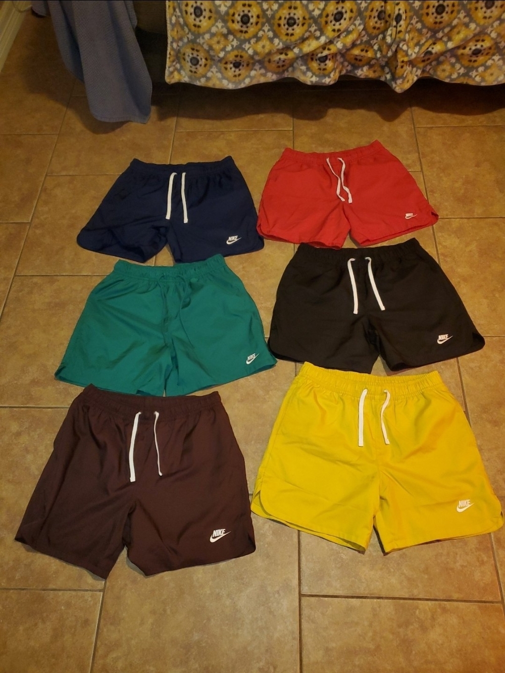 Nike Men’s Athletic Shorts Bundle - Navy, Red, Green, Black, Brown, Yellow